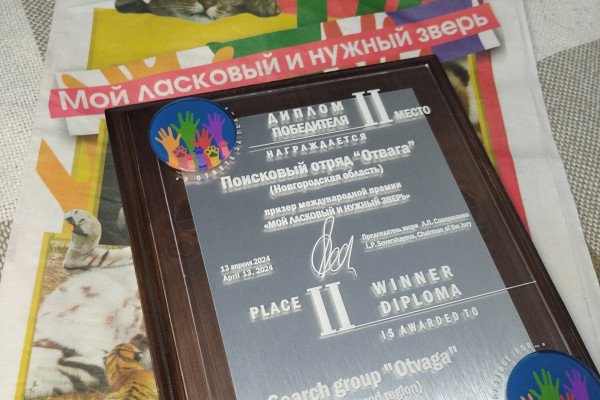 Новгородские поисковики стали серебряными призерами Международной премии «Мой ласковый и нужный зверь».