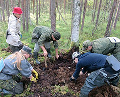 Поисковые отряды «Гвардия» и «Шкраб» завершили работы в районе Замошского болота
